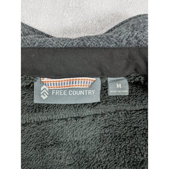 Free Country Coat Mens Medium Gray Sherpa Lined Hiking Outdoor Gorpcore Casual - Picture 2 of 8